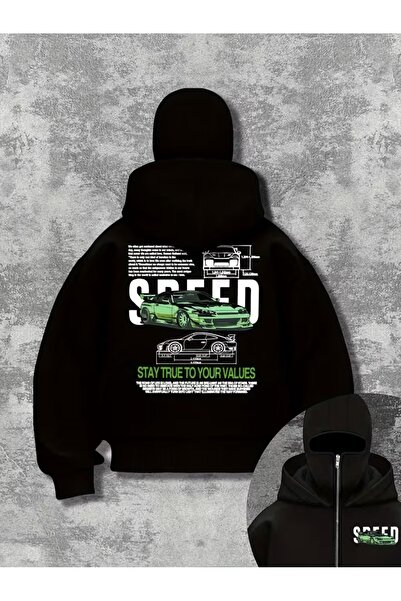 LAND MODA سترة صوفية للجنسين من Snow Masked Ninja من الصوف السميك بخيطين