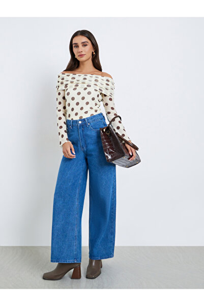 Styli Women High Rise Wide Leg Jeans