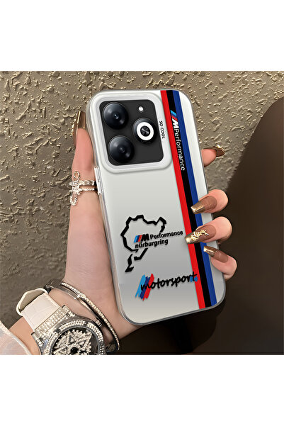 Hontinga حافظة هاتف Infinix Smart 8/8 Pro متوافقة مع BMW ذات حافة من السيليكو...