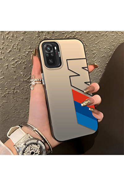 Hontinga Xiaomi Redmi Note 10 Compatible Bmw Patterned Silicone Edge Hard Bac...