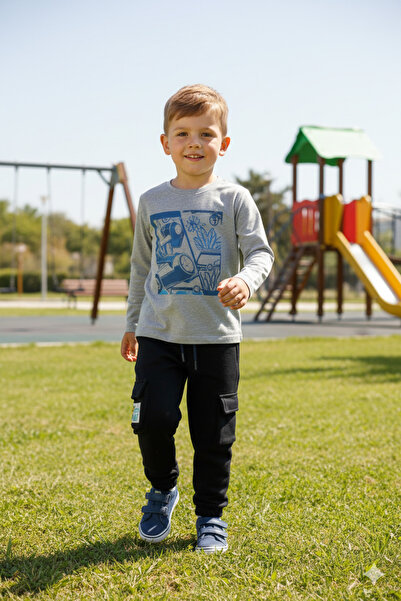 Haribo بنطال رياضي كارجو للأولاد باللون الأزرق الداكن SP402