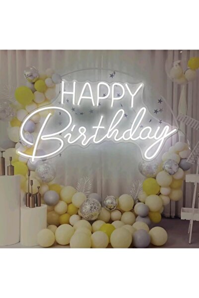 Slasa لافتة نيون كبيرة مكتوب عليها "عيد ميلاد سعيد" بتقنية LED، مقاس 67 × 33 ...