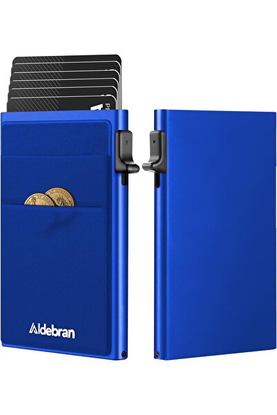 Generic محفظة بطاقات ألومنيوم رفيعة من ALDEBRAN® للرجال | محفظة معدنية منبثقة...
