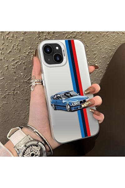 Hontinga iPhone 14 Plus/15 Plus Compatible Silicone Edge Hard Back Anti-Fall ...