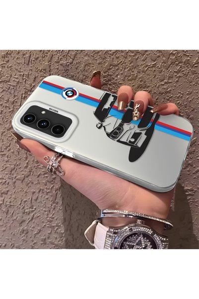 CHICASELUX حافظة هاتف رفيعة ذات حافة صلبة من السيليكون بنمط BMW متوافقة مع ها...