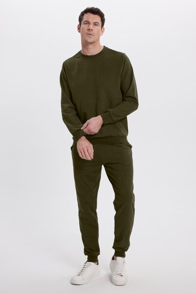 Tudors Ανδρικό σετ αθλητικής φόρμας από βαμβακερό 2 νήματα με μαλακή υφή με λ...