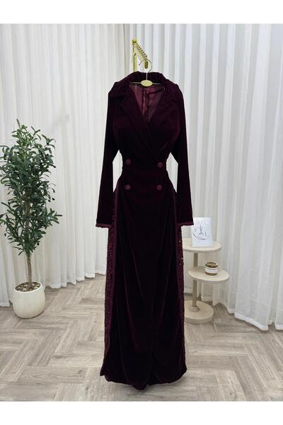 lamsuh harir Velvet evening dress with sequins