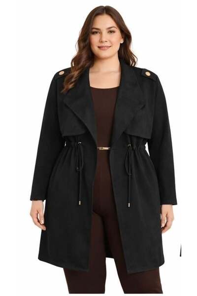 Zer Otantik Modern Cut Unlined Suede Coat Black