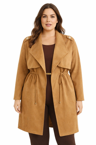 Zer Otantik Modern Cut Unlined Suede Coat Brown