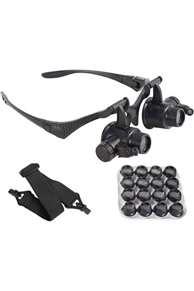 Generic LED Illuminated Double Eye Jeweler Watch Repair Magnifying Glasses Lo...