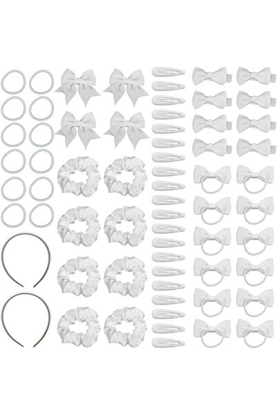 UKR 66 Pcs Hair Accessories Set for Girls Hair Clips, Bows, Scrunchies, Headb...