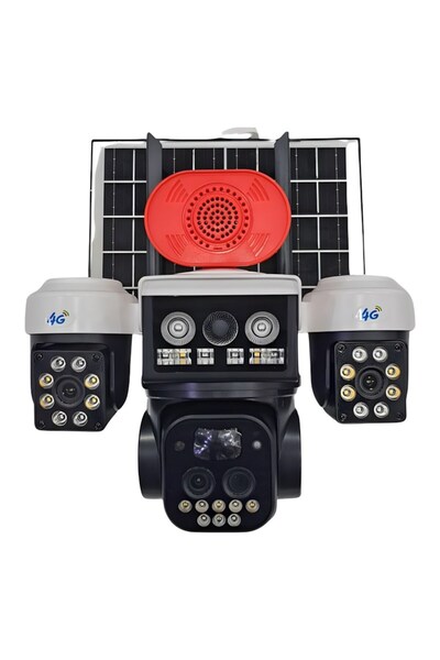 O-KAM 5051 9mp 10x Zoom 4 Lens 3 Ekran Ultrahd 4g Solar Akıllı Güvenlik Kamerası