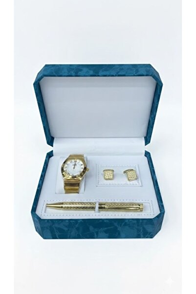 Boutique Classic luxury set in gold (watch, pen and cufflinks)