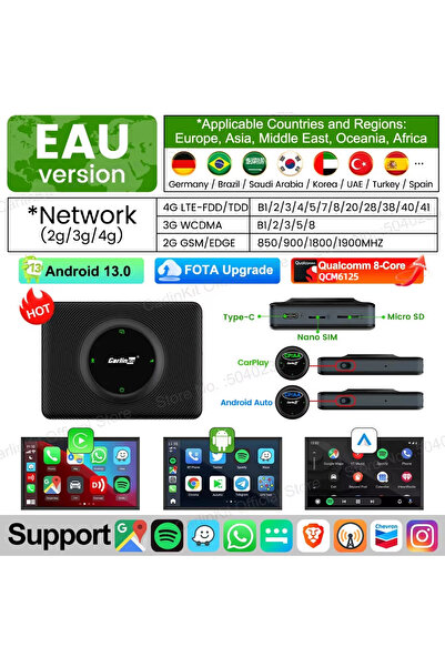 Choice4 8 جيجابايت 128 جيجابايت أندرويد 13 EAU AEBOX أندرويد 13 كارلينكيت أند...