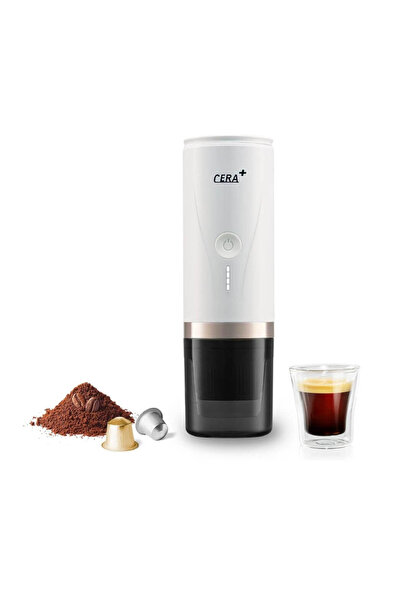 Generic Cera+ Portable Mini Espresso Machine | Rechargeable Car Coffee Maker
