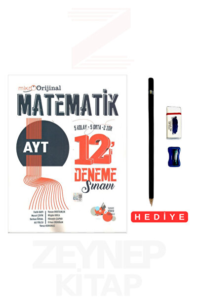 Orijinal Yayınları AYT Matematik 12'li Deneme Sınavı MikroOrijinal (Kalem Set...