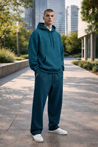 BRLKN Hooded Tracksuit Set Wide Leg