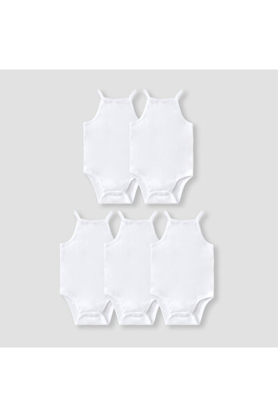 giggles طقم بدلة جسم سادة بدون أكمام - 5 قطع