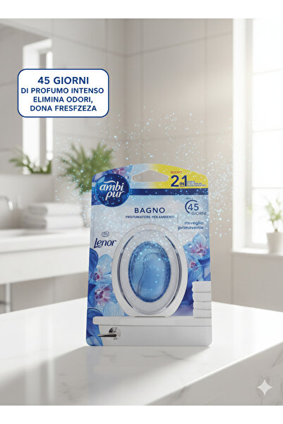Ambi Pur Risveglio Primaverile Bathroom Air Freshener, Eliminates Odors, 7.5m...
