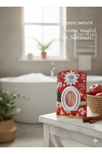 Ambi Pur Mela e Cannella Automatic Bathroom Air Freshener, 7.5ml, Limited Edi...