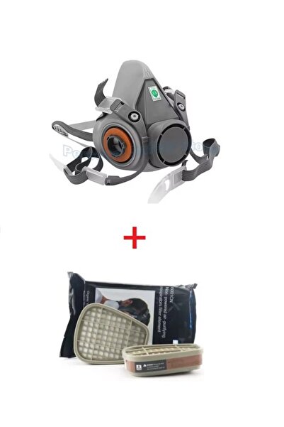 NIOSHE 6200 Yarım Yüz Gaz Maskesi + 6001 (6051) A1 Maske Filtresi