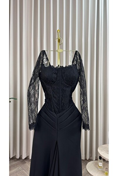 ZAYNAFASHIONSA Corset evening dress with French lace