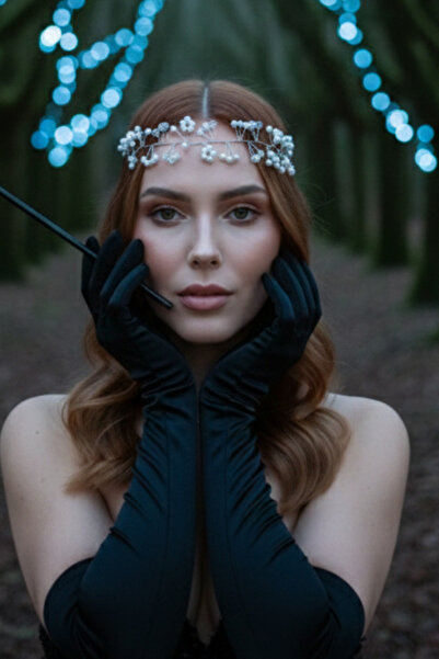 shop Set de accesorii de noapte în stil Gatsby 1920, 3 piese - Batic, mănuși ...