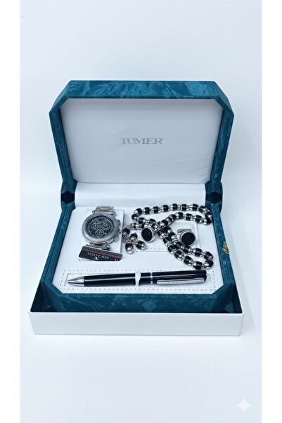 Boutique Men's 4-piece gift set (black x silver)