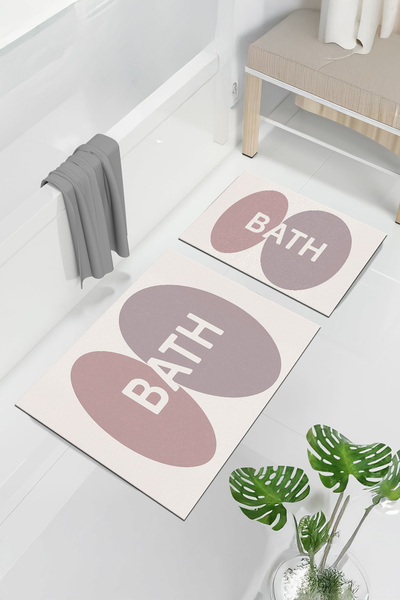 ferahome Kaymaz Tabanlı, Yıkanabilir Banyo & Duşakabin Önü Paspası – Lavabo Ö...