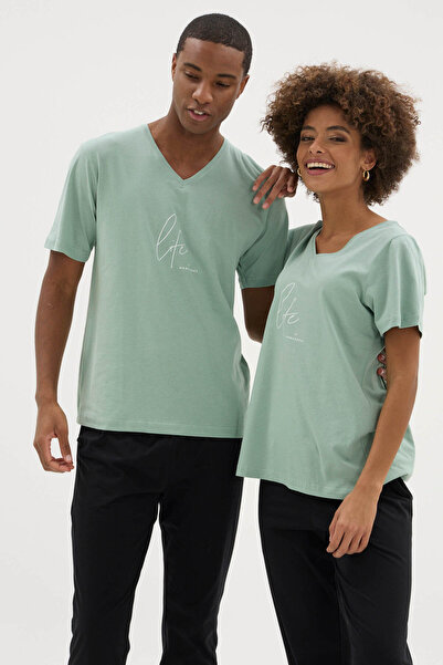 KLY Sevgililer Günü Valentine's Day Yeni Sezon Konsept Kadın Erkek 2 li Pijama Takımı Çiftlere Özel
