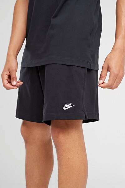 Nike Спортивні шорти Sportswear Club Knit Шорти для чоловіків з бавовни Чорні