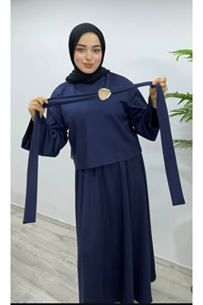 sarıdağ Modest Dress with Skirt and Accessories