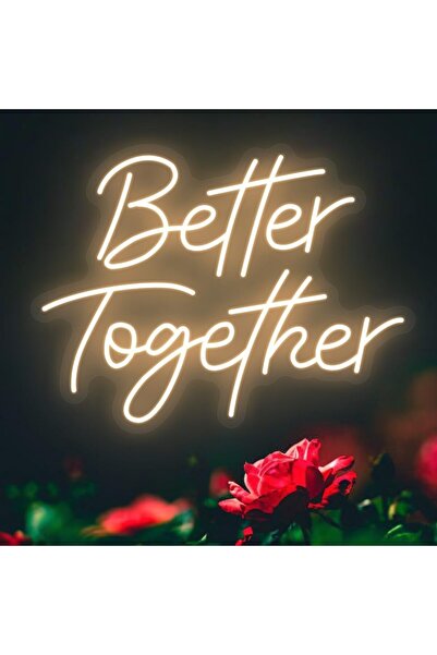Slasa Better Together Neon Sign LED 42x31 cm – Wedding & Party Wall Decor Gift