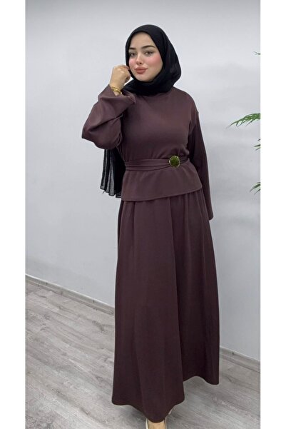 sarıdağ Modest Dress with Skirt and Accessories