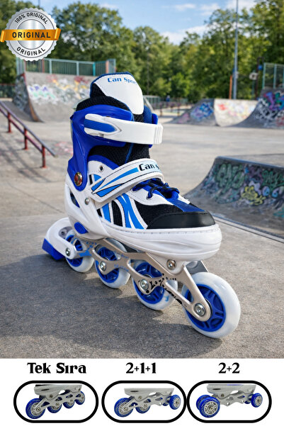 İMVULA Işıklı Ayarlanabilir Alıştırma ve Profesyonel Çantalı Çocuk Pateni