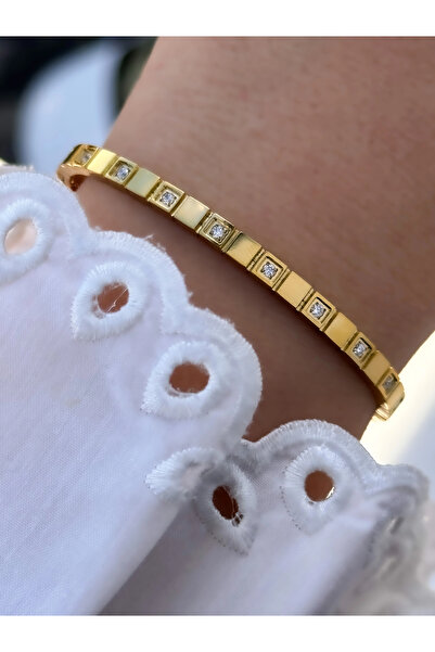 FERRO Yellow Steel Handcuff Cord Crystal Stone Women's Bracelet Frjw10037A-B ...