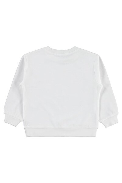 Civil Girls Hanorac cu imprimeu curcubeu pentru copii de 2-5 ani - Ecru 4-5 ani