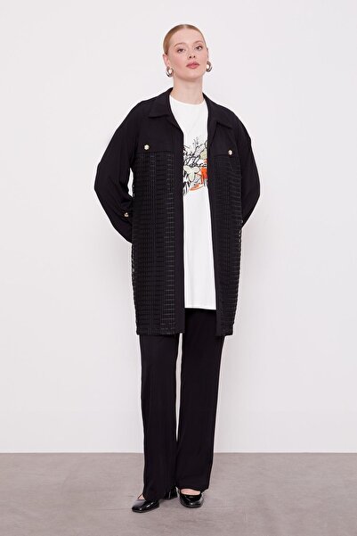 Levidor Black Mesh Detail Triple Jacket Set