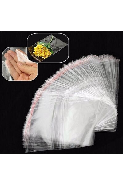 MERT AMBALAJ ÜRÜNLERİ Transparent Tape (32X45 CM) Shiny Gelatin Bag (100 PCS)...