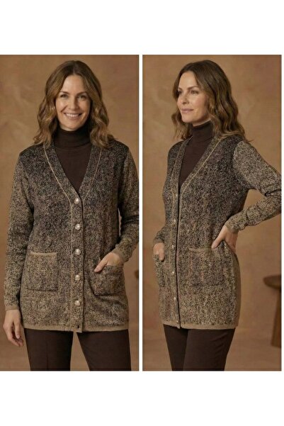onno style women Classic Karyağdi Pattern Buttoned Jacket