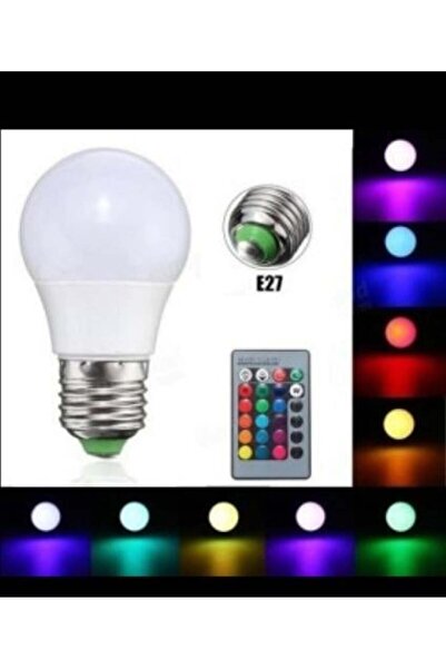 Led مصباح بـ 12 لونًا مع جهاز تحكم عن بعد