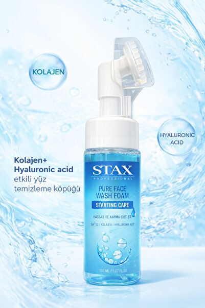 Tri Stax STAX Kolajen & Hyaluronic Asid YÜZ TEMİZLEME KÖPÜĞÜ (APARATLI)