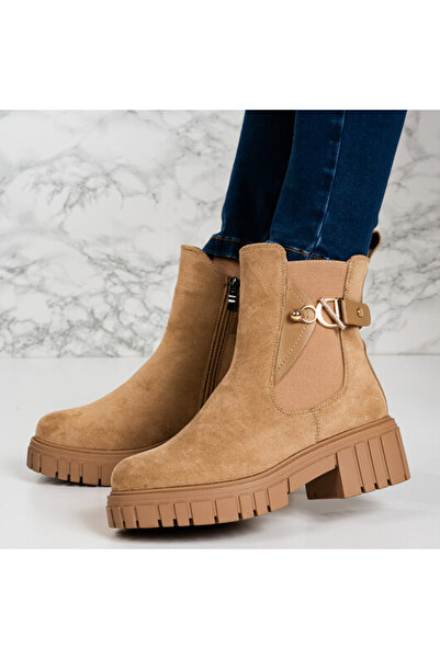 Sofia Store Women's fur-lined boots made of eco-leather suede PREMIUM Renna