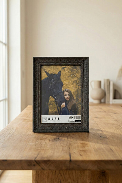 Asya Çerçeve Decorative Luxury Antique 10X15 Dark Navy Blue Plastic Photo Frame