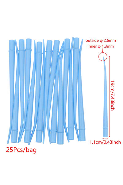 Choice Blue 25pcs Disposable Dental Saliva Ejector Surgical Suction Tips Long...