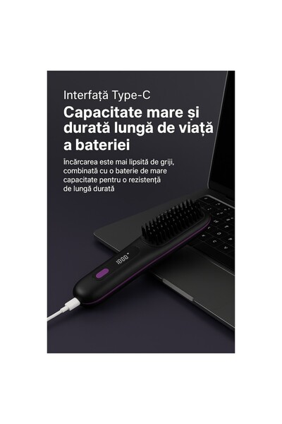 Tongli Perie electrică reîncărcabilă pentru îndreptarea părului S7