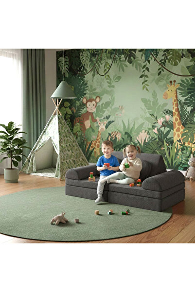 foamly PUZZLE Fitilli Kadife Modüler Çocuk Oyun Minderi Ve Kanepesi Tamamen S...