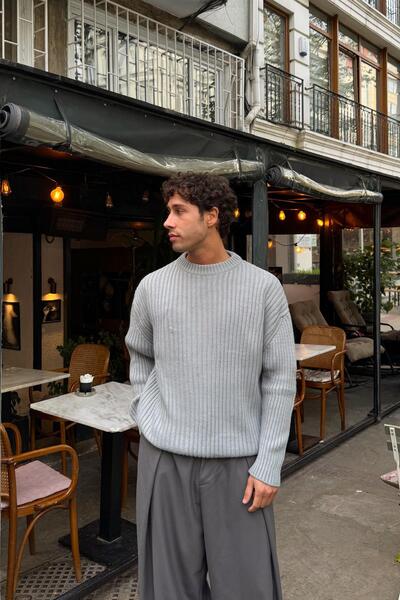 Flaw Wear Corded Fabric Knitwear Sweater Light Khaki