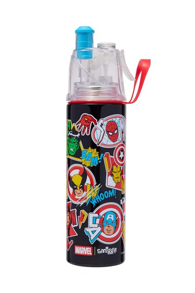 SMIGGLE - Marvel 500ml Steel Flask with Water Spray