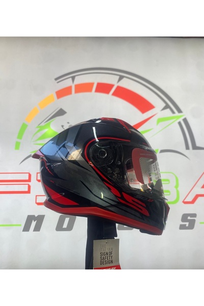 Özen FİBBA Givi Racer Titanium-Kırmızı Full Face Kask